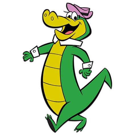 Wally Gator, from an American animated television series produced by Hanna-Barbera Productions that originally aired as one of the segments from the 1962–1963 block The Hanna-Barbera New Cartoon Series. Wally is an anthropomorphic, happy-go-lucky alligator who wears a collar and a pork pie hat.